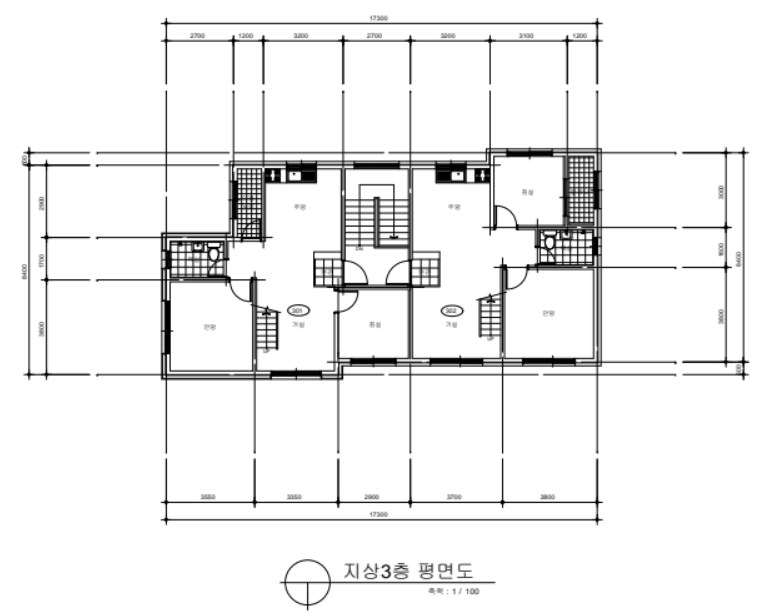 청덕동 다가구주택 평면도