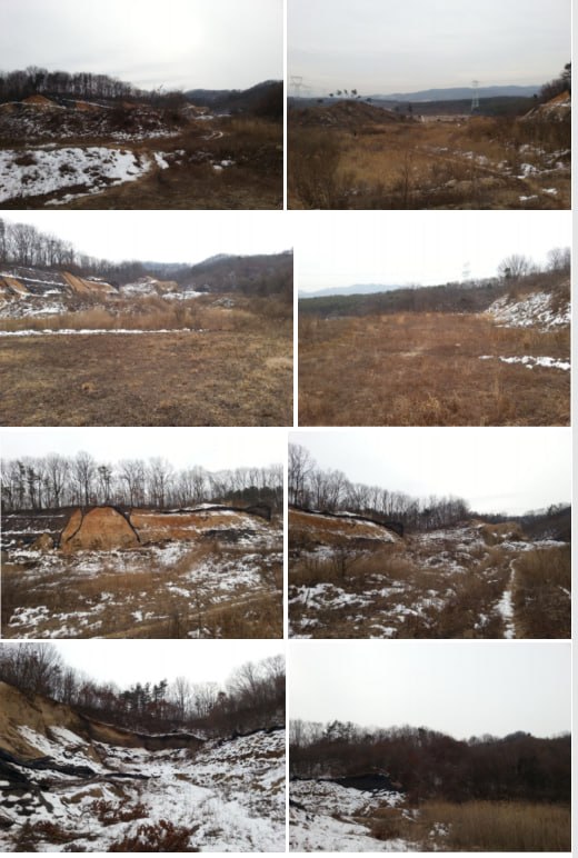 용인 원삼면 죽능리 임야 6600평 현장 전경 — 평탄화 완료된 부지